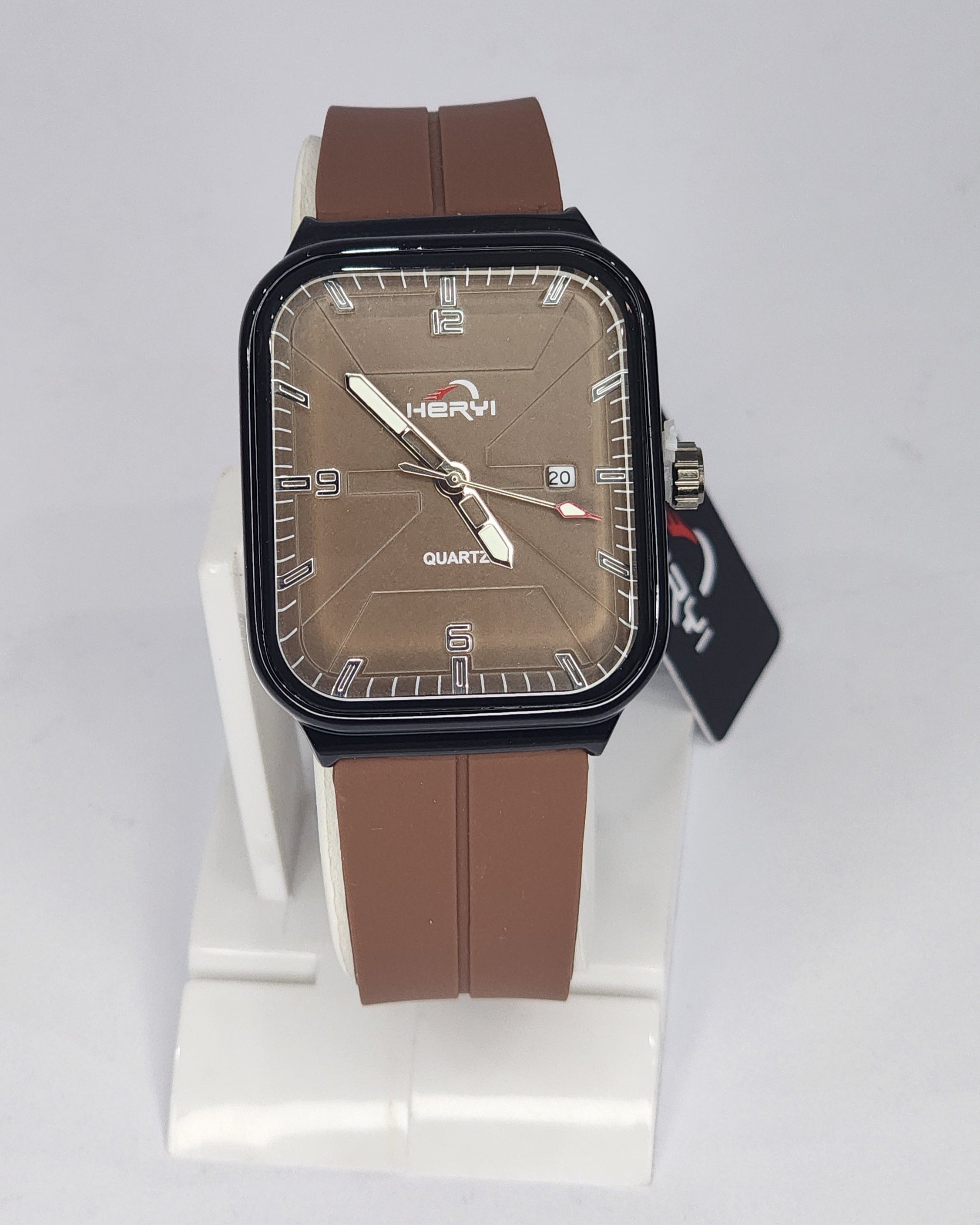 Heryi Silicon Strap Watch – Magnetic Lock Watch (Brown)