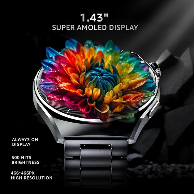 Watch 4 Pro Luxury Smart Watch – 1.43" AMOLED Display | Bluetooth Calling