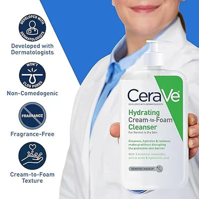 CeraVe Hydrating Cream To Foam Cleanser