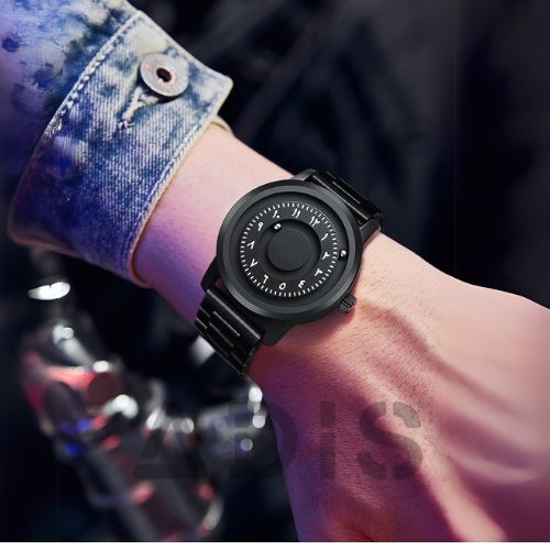 New Original Rolling Pointer Magnetic Arabic Men Watch