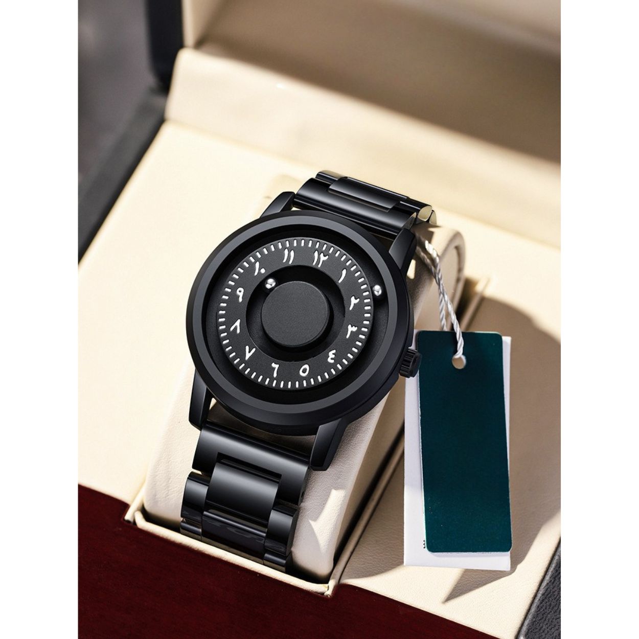 New Original Rolling Pointer Magnetic Arabic Men Watch