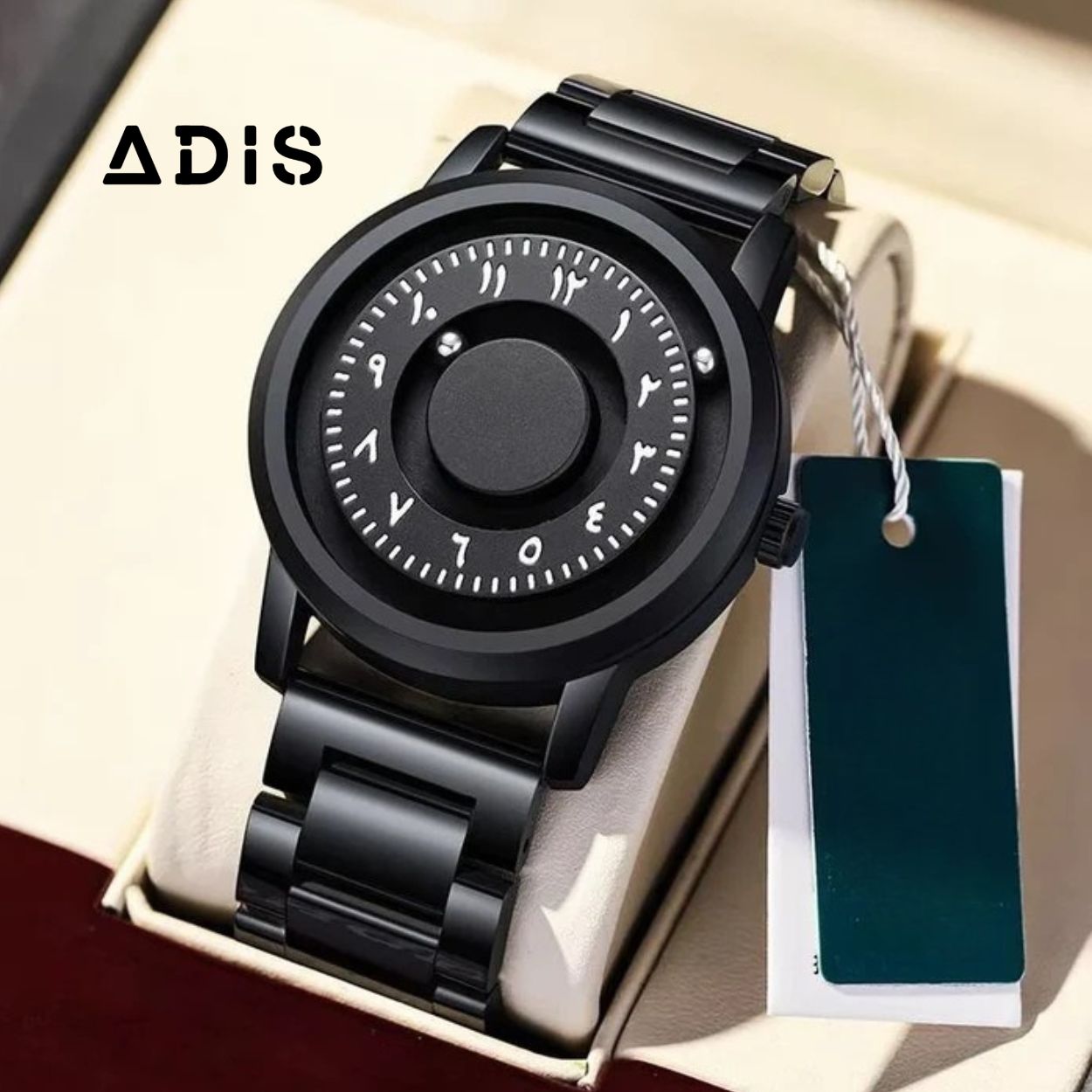 New Original Rolling Pointer Magnetic Arabic Men Watch
