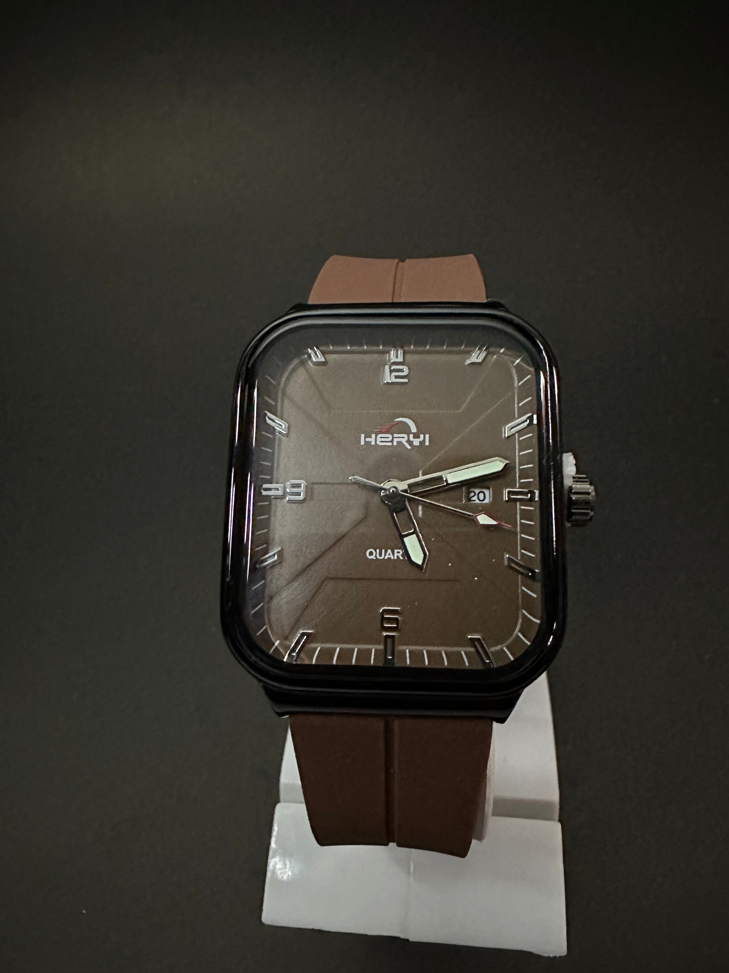 Heryi Silicon Strap Watch – Magnetic Lock Watch (Brown)