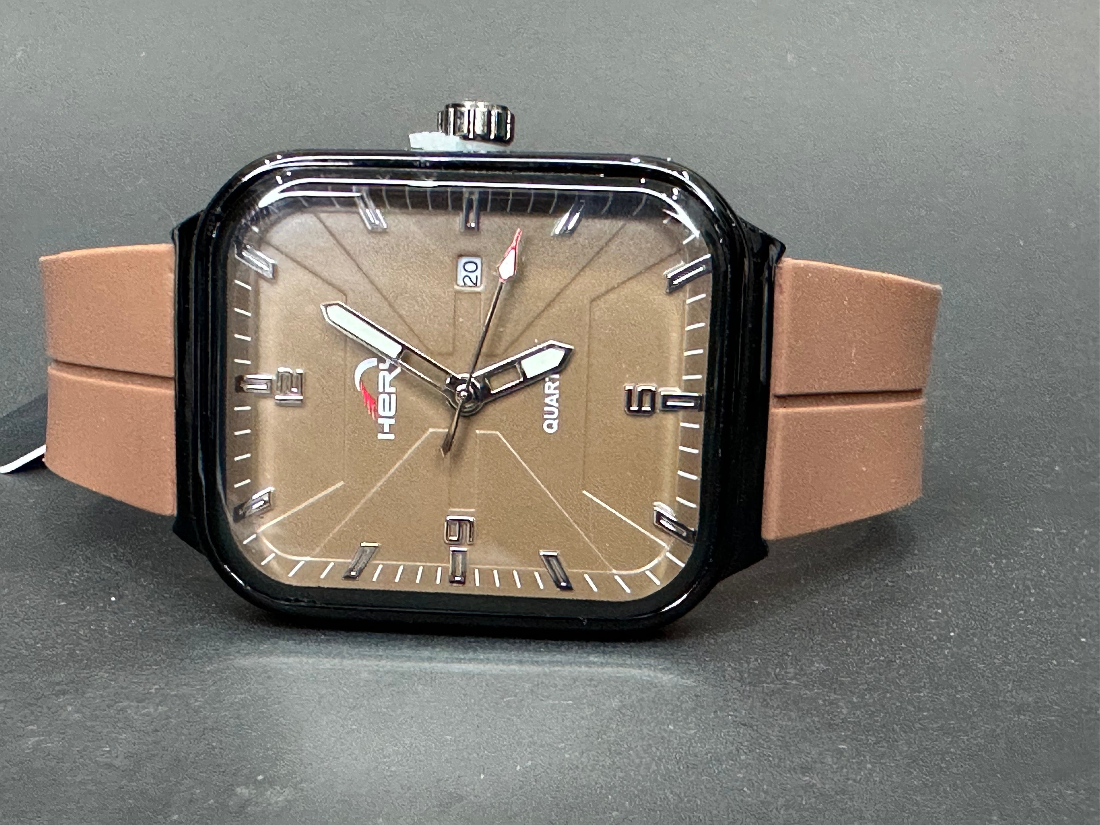 Heryi Silicon Strap Watch – Magnetic Lock Watch (Brown)
