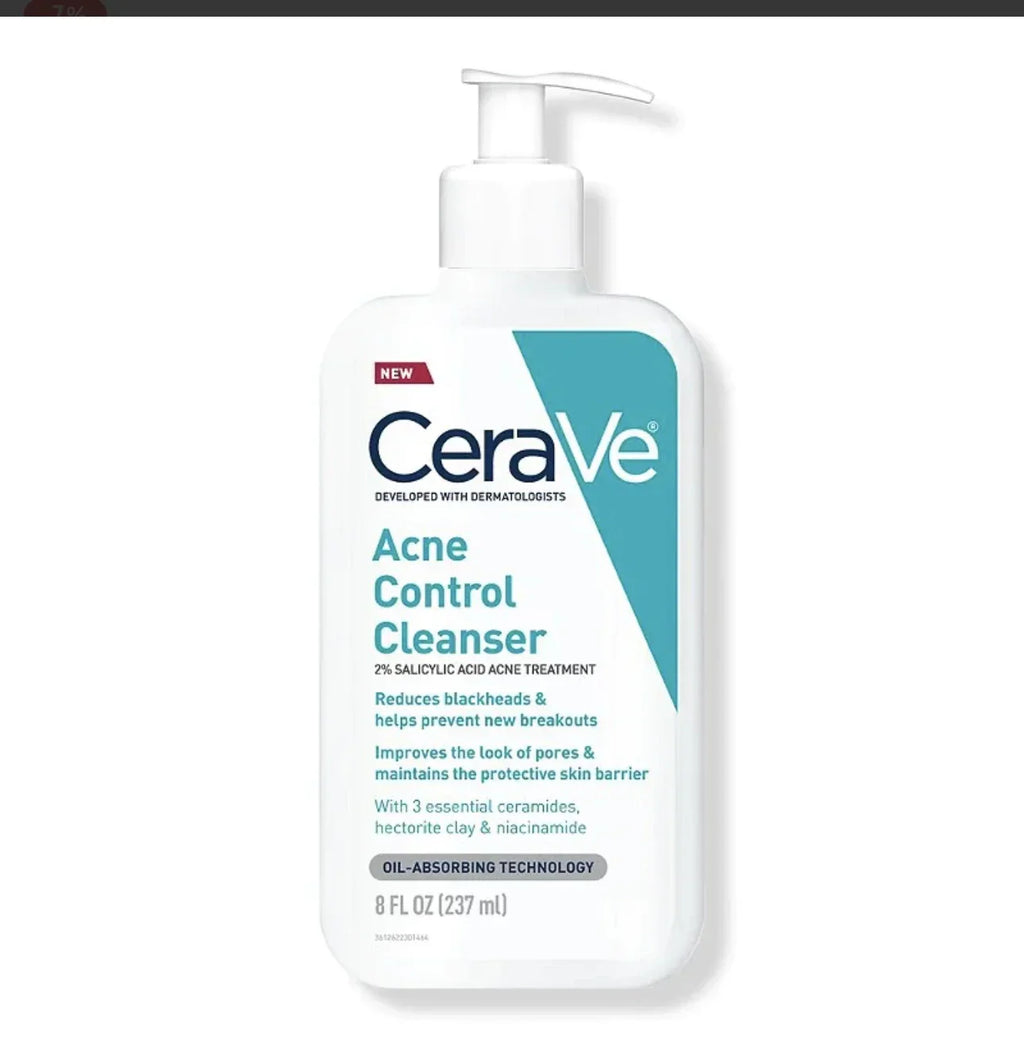 CeraVe Acne Control Cleanser – 2% Salicylic Acid | Oil-Free Acne Wash