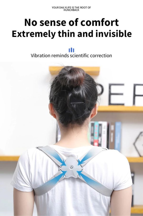 Posture Corrector With Counting Function, Back Brace With Intelligent Sensor Vibration Reminder