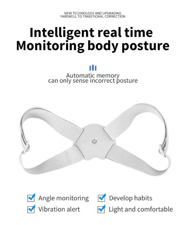 Posture Corrector With Counting Function, Back Brace With Intelligent Sensor Vibration Reminder