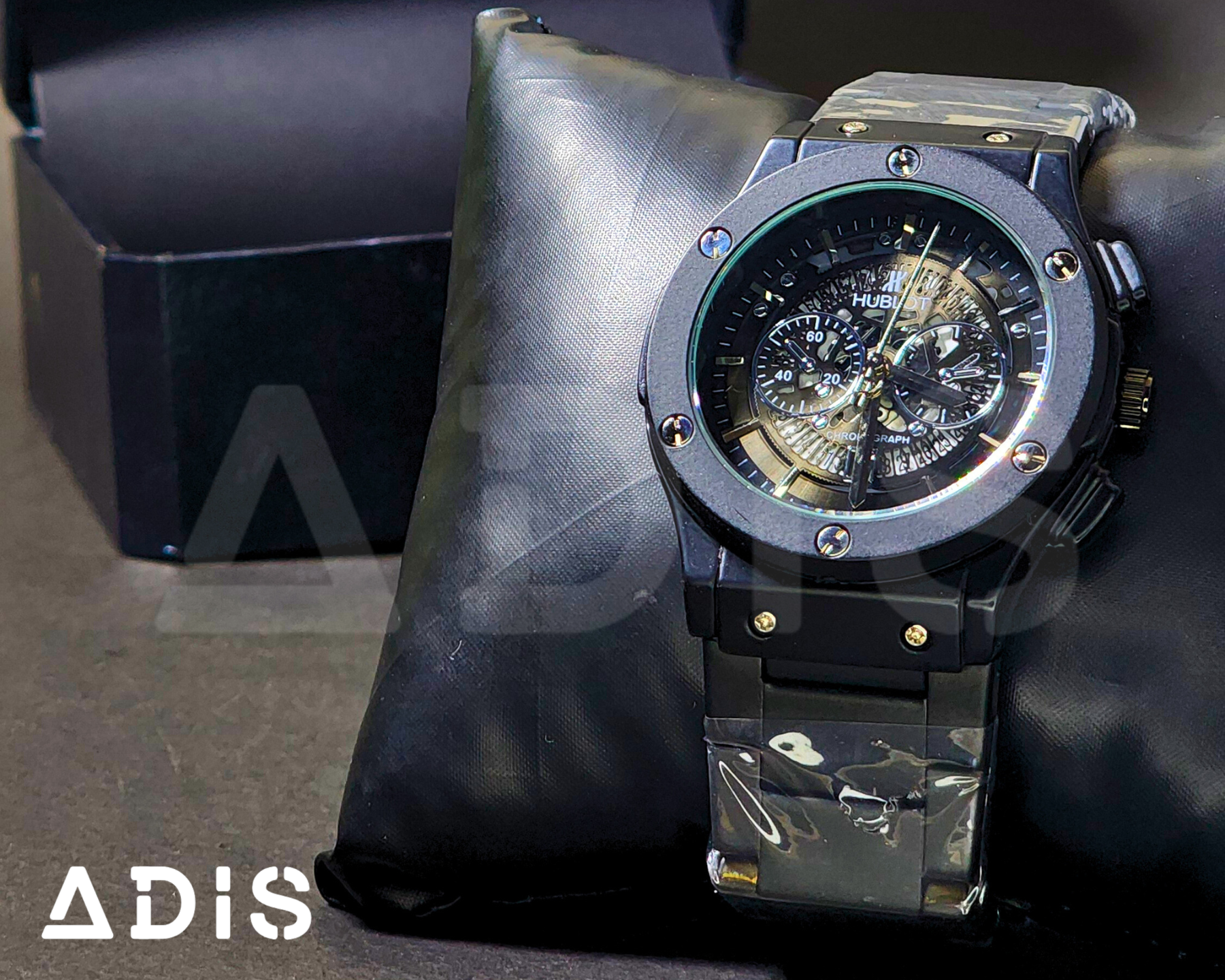 HB Skeleton Chronograph – Midnight Steel Edition