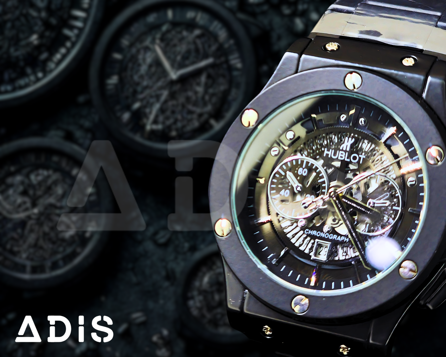 HB Skeleton Chronograph – Midnight Steel Edition