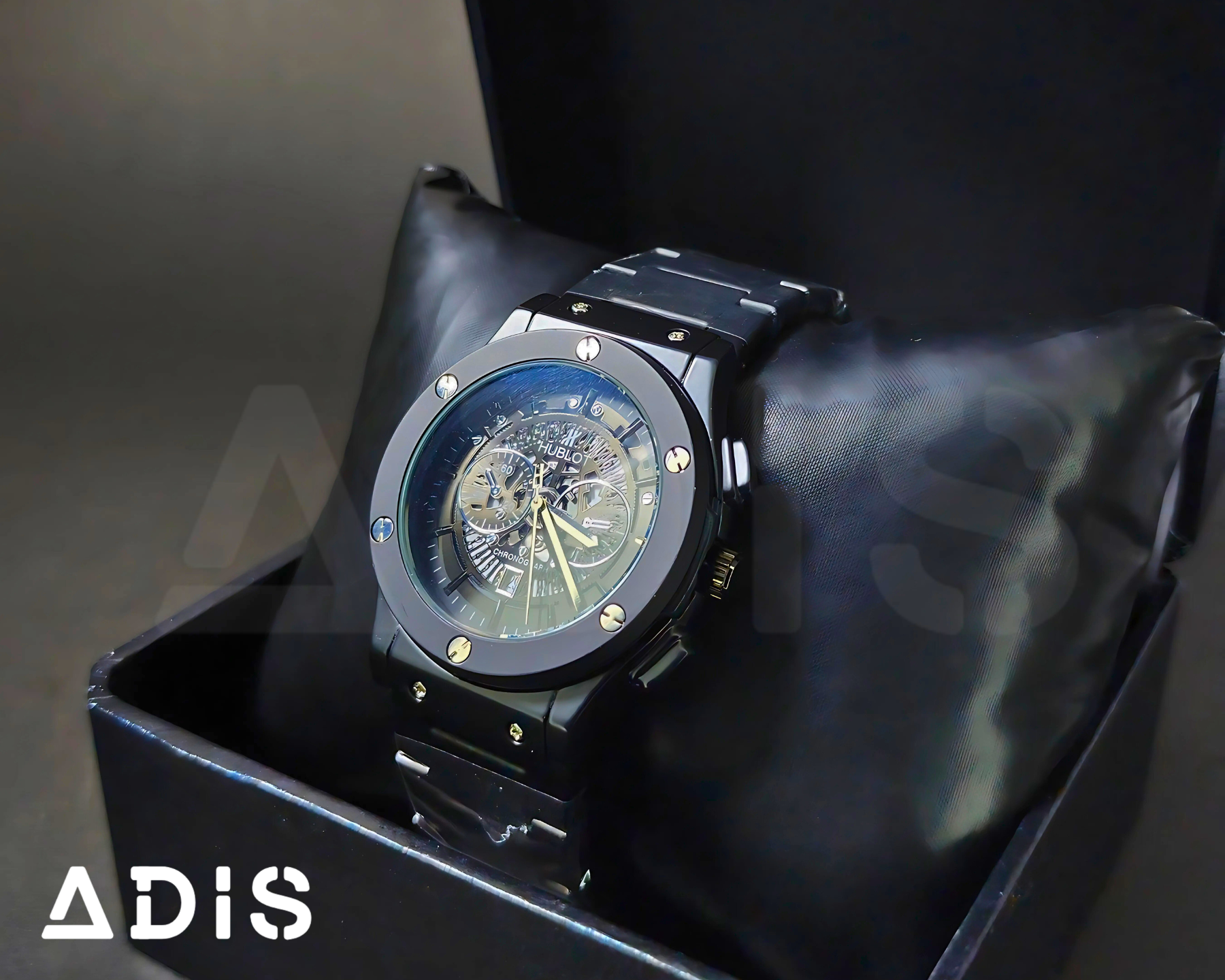 HB Skeleton Chronograph – Midnight Steel Edition