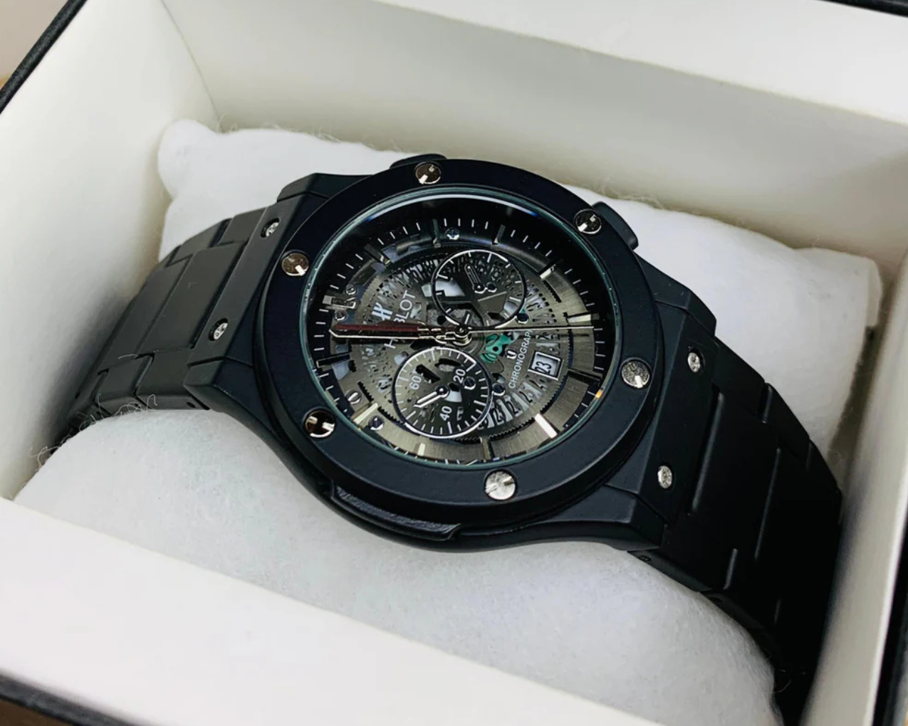 HB Skeleton Chronograph – Midnight Steel Edition