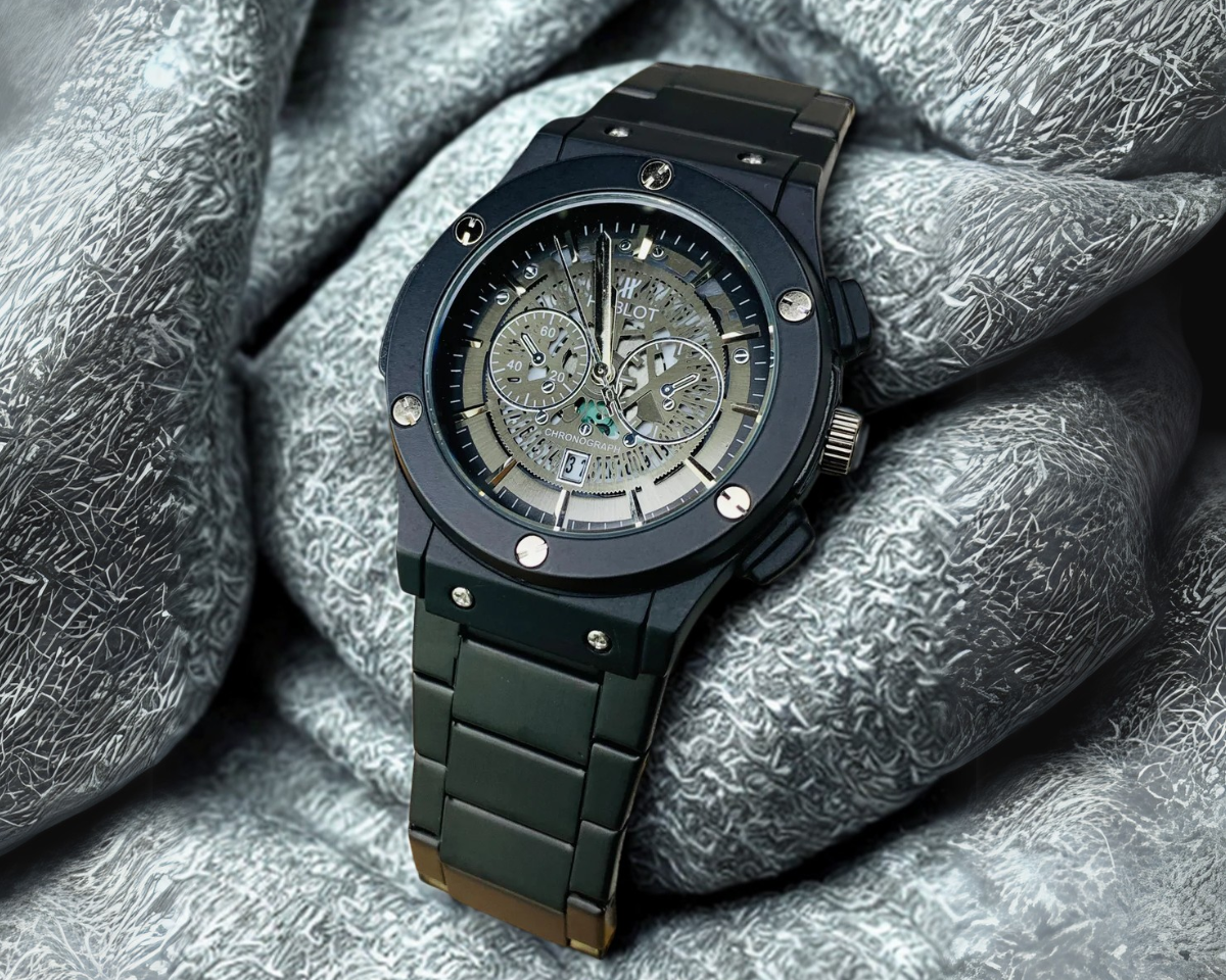 HB Skeleton Chronograph – Midnight Steel Edition