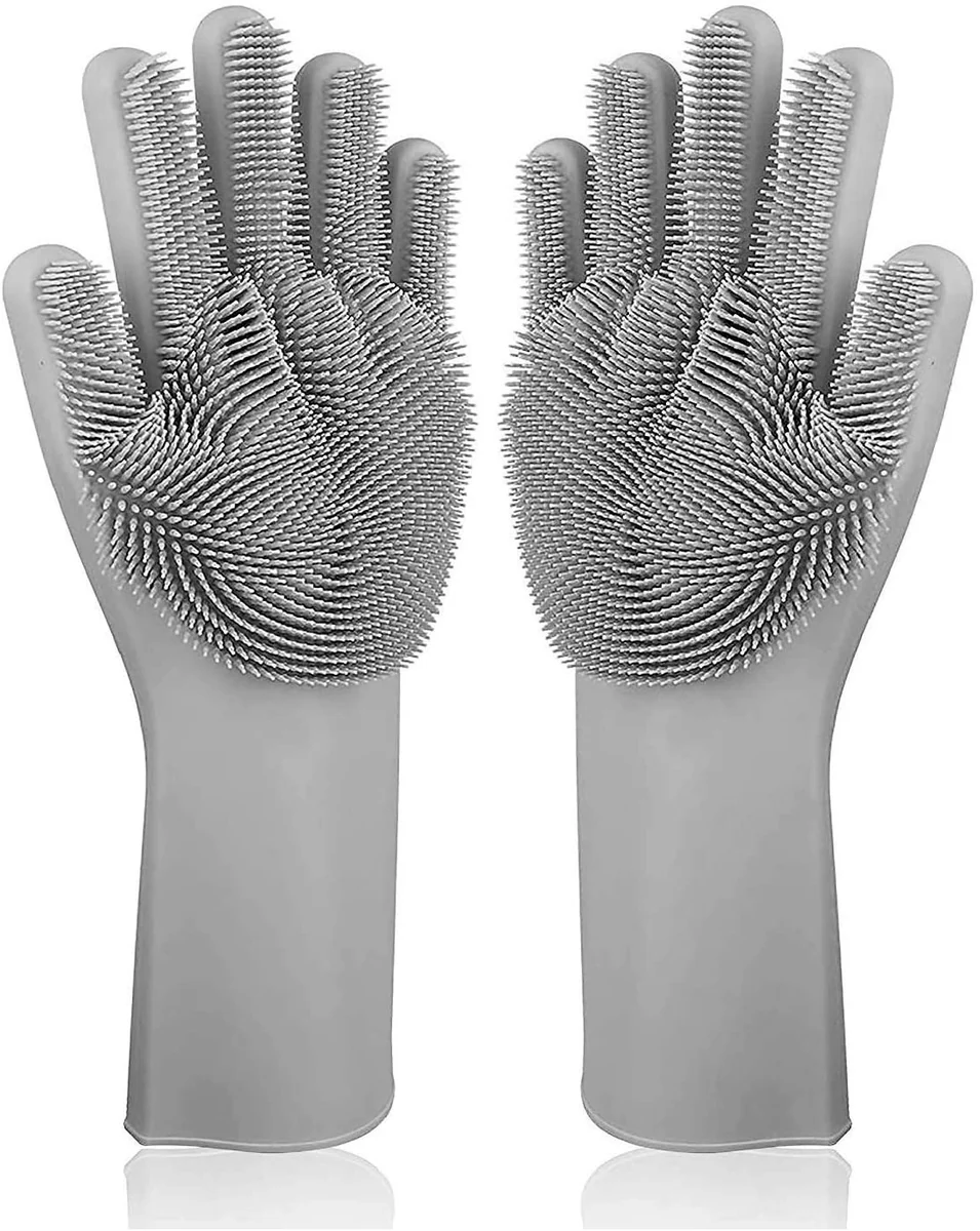 Magic Silicone Dish Washing Rubber Gloves Heat Resistant