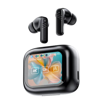 Bluetooth Earbuds  LCD Touchable Screen Headphones