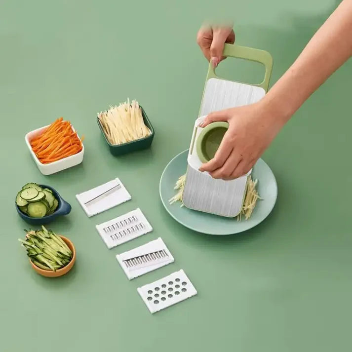 5 in 1 Multifunctional Vegetable Cutter and Slicer with Adjustable Blades